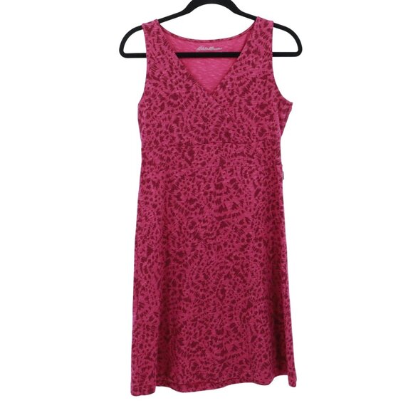 Eddie‎ Bauer Travex Tank Dress Womens M Magenta Boho Relaxed Simple Modest Beach - Picture 1 of 15